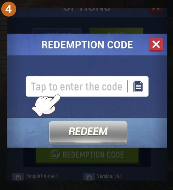 How to redeem Hunting Sniper Promo Codes Step 4