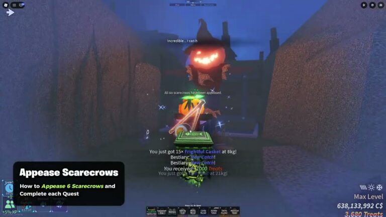 Appease all 6 Scarecrows missing Straw Arm pickup location in the maze